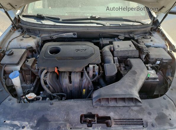 5NPE34AF6JH622839 2018 HYUNDAI SONATA Silver ძრავის განყოფილების ხედი