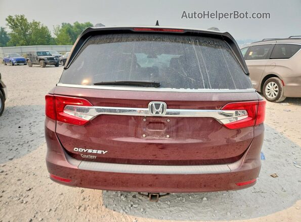 5FNRL6H51JB021539 2018 HONDA ODYSSEY Red Rear view