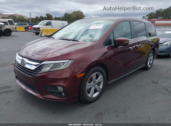 5FNRL6H51KB064120 2019 HONDA ODYSSEY Maroon Առջևի ձախ երեք քառորդ տեսարան