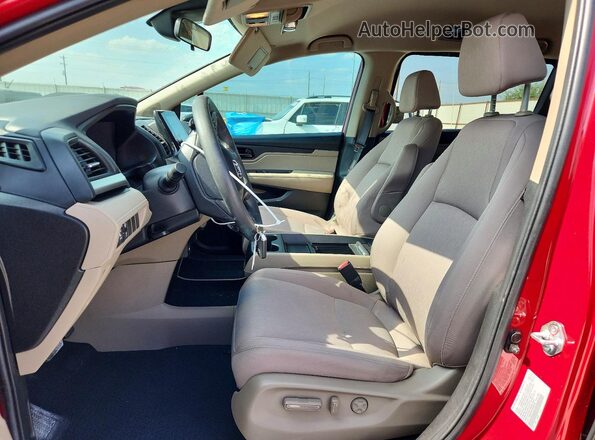 5FNRL6H54NB005650 2022 HONDA ODYSSEY Red წინა სალონის ხედი