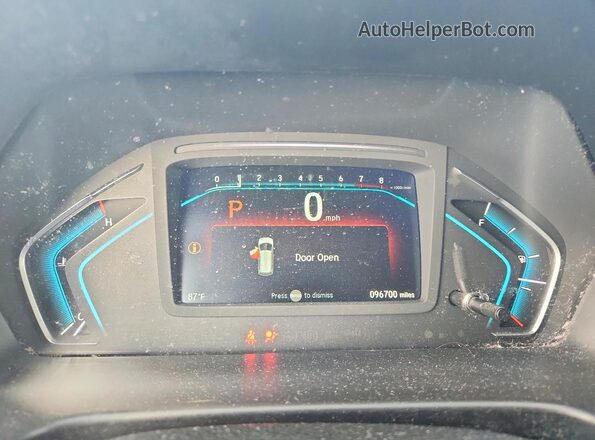 5FNRL6H55KB088100 2019 HONDA ODYSSEY Blue Instrument cluster view