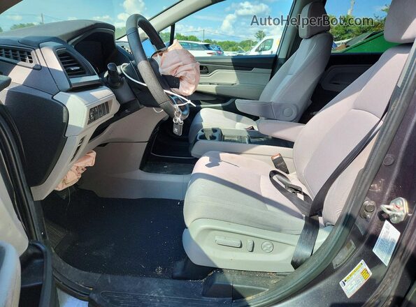 5FNRL6H59KB119137 2019 HONDA ODYSSEY Gray წინა სალონის ხედი