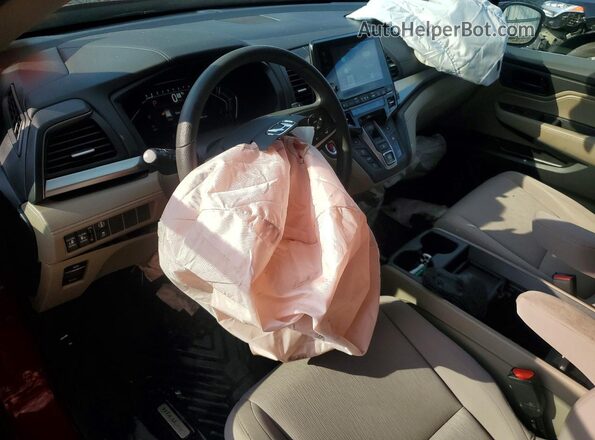 5FNRL6H59MB042854 2021 HONDA ODYSSEY Red Widok deski rozdzielczej