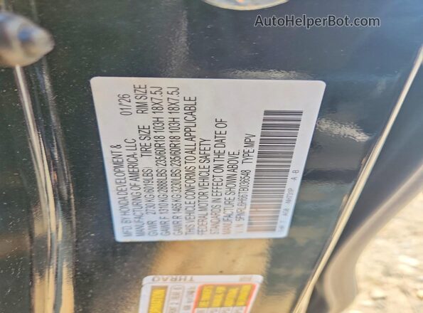 5FNRL6H66TB036548 2026 HONDA ODYSSEY Black Widok naklejki z numerem VIN