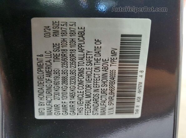 5FNRL6H68RB046555 2024 HONDA ODYSSEY Charcoal Vista interior de 360 grados