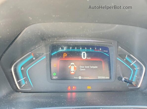 5FNRL6H71KB050882 2019 HONDA ODYSSEY Gray ხელსაწყოთა პანელის ხედი