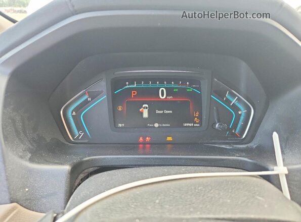 5FNRL6H74KB056904 2019 HONDA ODYSSEY White Vista del cuadro de instrumentos