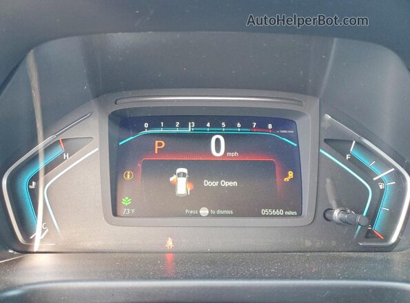 5FNRL6H75JB101038 2018 HONDA ODYSSEY White Vista del cuadro de instrumentos