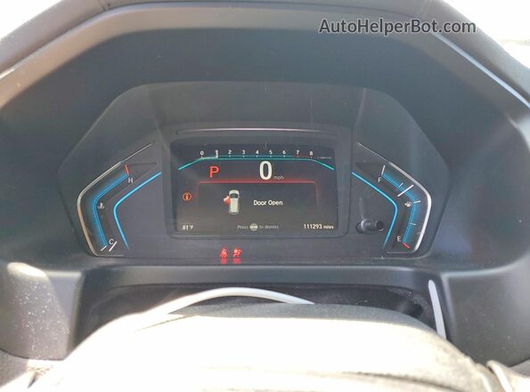 5FNRL6H75KB113806 2019 HONDA ODYSSEY White Widok zestawu wskaźników