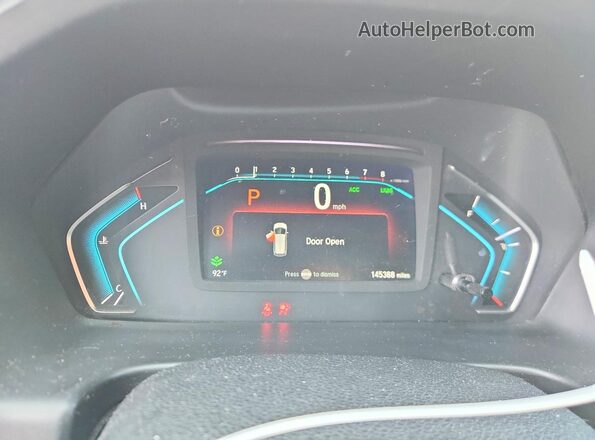 5FNRL6H78KB123469 2019 HONDA ODYSSEY Gray Vista del cuadro de instrumentos