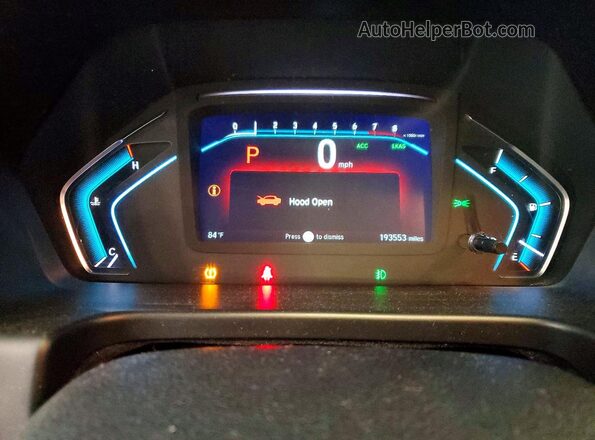 5FNRL6H79JB012458 2018 HONDA ODYSSEY Gray Вид щитка приладів