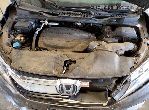 5FNRL6H79JB012458 2018 HONDA ODYSSEY Gray Вид підкапотного простору