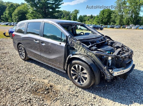 5FNRL6H79NB052495 2022 HONDA ODYSSEY Gray Delantero derecho