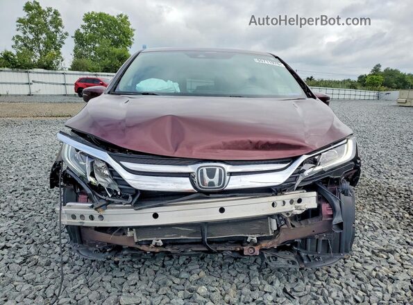 5FNRL6H7XJB056100 2018 HONDA ODYSSEY Burgundy წინა ხედი