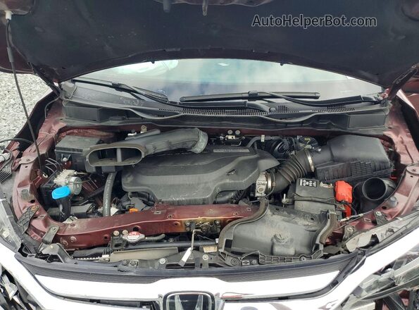 5FNRL6H7XJB056100 2018 HONDA ODYSSEY Burgundy ძრავის განყოფილების ხედი