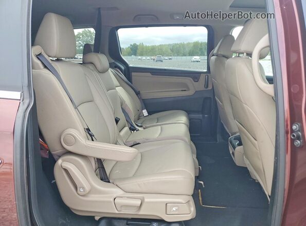 5FNRL6H7XJB056100 2018 HONDA ODYSSEY Burgundy უკანა სალონის ხედი