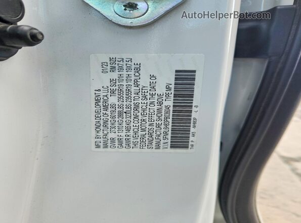 5FNRL6H83PB036045 2023 HONDA ODYSSEY White Вид наклейки з VIN-кодом