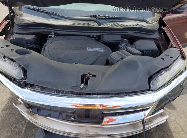 5FNYF5H12KB043772 2019 HONDA PILOT Burgundy ძრავის განყოფილების ხედი