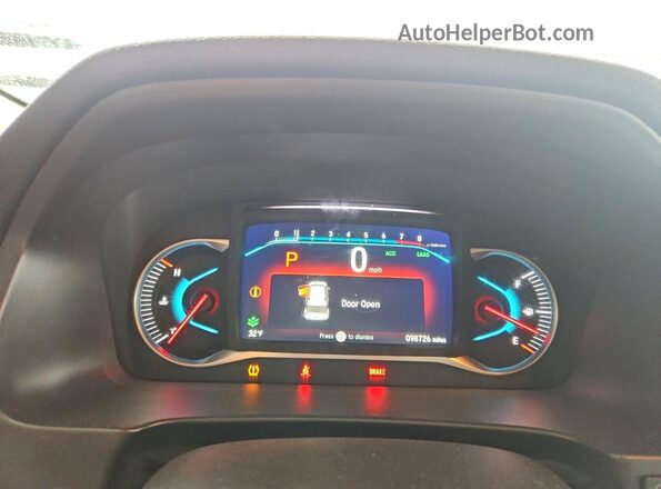 5FNYF5H34MB002953 2021 HONDA PILOT White Вид щитка приладів