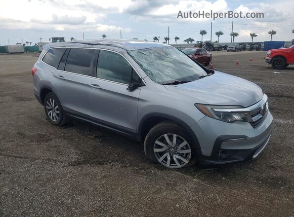 5FNYF5H36MB011847 2021 HONDA PILOT Серебряный Передняя правая четверть