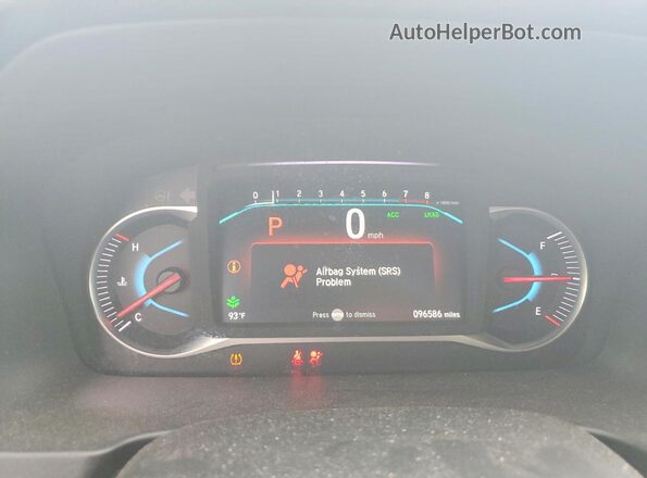 5FNYF5H51KB010605 2019 HONDA PILOT Blue Instrument cluster view