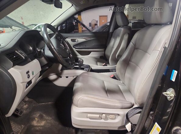 5FNYF5H54KB002627 2019 HONDA PILOT Black წინა სალონის ხედი