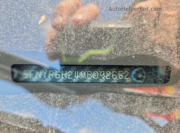5FNYF6H24MB092652 2021 HONDA PILOT Серый Вид наклейки с VIN-кодом