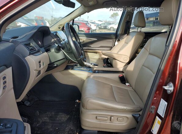 5FNYF6H51MB090108 2021 HONDA PILOT Maroon Widok wnętrza z przodu