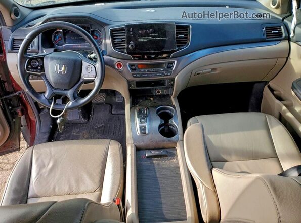 5FNYF6H51MB090108 2021 HONDA PILOT Maroon Widok deski rozdzielczej