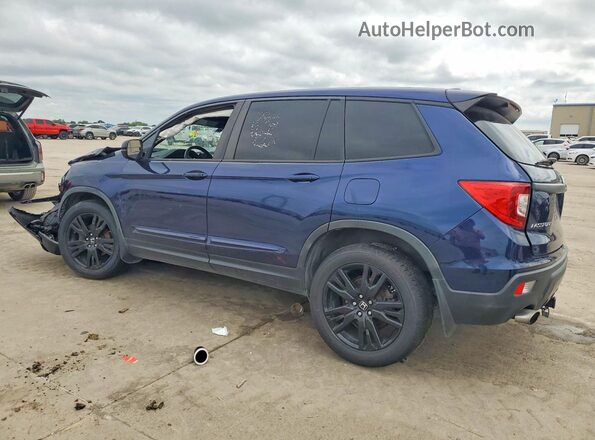 5FNYF8H23KB013173 2019 HONDA PASSPORT Blue Rear left