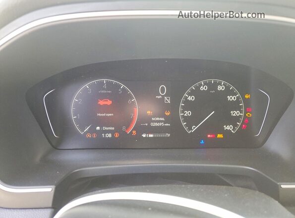 5FNYG1H70PB016233 2023 HONDA PILOT Black Widok zestawu wskaźników