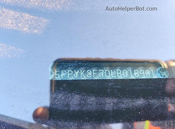 5FPYK3F70LB016991 2020 HONDA RIDGELINE Silver Widok komory silnika
