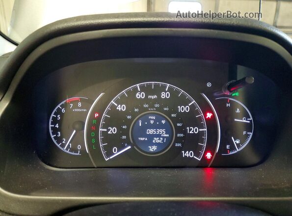 5J6RM4H51GL078518 2016 HONDA CR-V Серебряный Вид щитка приборов