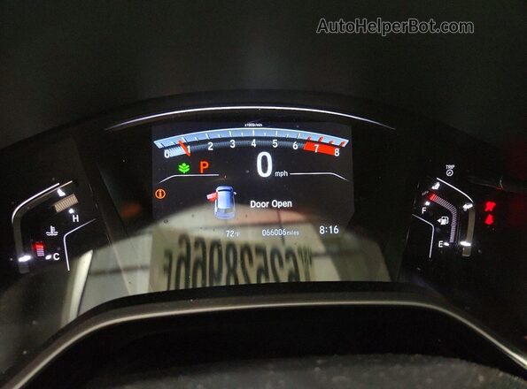 5J6RW1H82KA003303 2019 HONDA CR-V Charcoal Սարքավորումների վահանակի տեսք