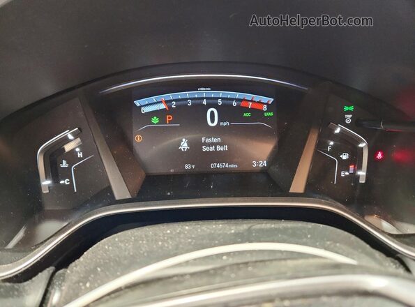 5J6RW2H59KL030336 2019 HONDA CR-V Gray Widok zestawu wskaźników