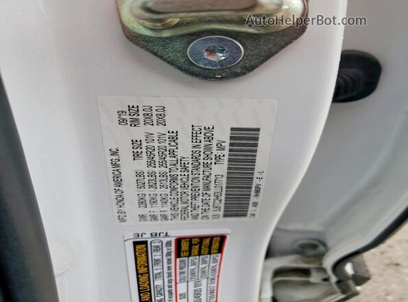 5J8TC2H63LL017713 2020 ACURA RDX Белый Вид наклейки с VIN-кодом