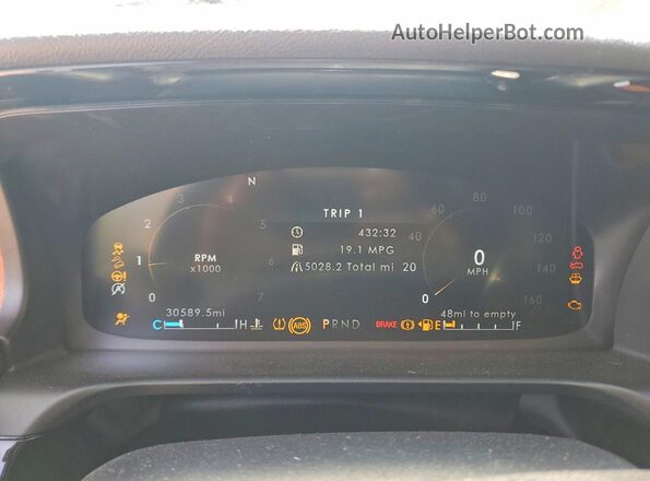 5LM5J7XC6LGL06071 2020 LINCOLN AVIATOR Blue Вид щитка приладів
