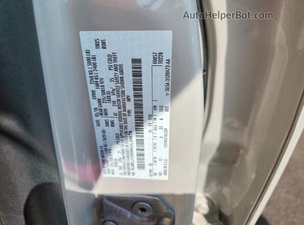 5LMCJ1D99KUL00679 2019 LINCOLN MKC Кремовый Вид наклейки с VIN-кодом
