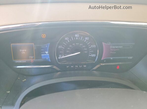 5LMJJ2HT6GEL11725 2016 LINCOLN NAVIGATOR Blue Instrument cluster view