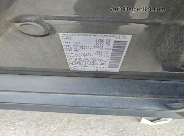 5N1AT2MT0KC798847 2019 NISSAN ROGUE Серый Вид наклейки с VIN-кодом