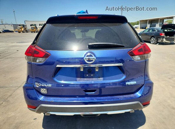 5N1AT2MT2KC726323 2019 NISSAN ROGUE Blue Rear view