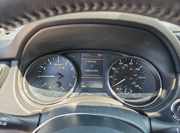 5N1AT2MT4JC810982 2018 NISSAN ROGUE Blue ხელსაწყოთა პანელის ხედი