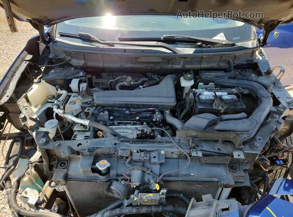 5N1AT2MT4JC810982 2018 NISSAN ROGUE Blue ძრავის განყოფილების ხედი