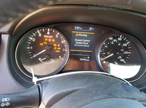 5N1AT2MT7KC749970 2019 NISSAN ROGUE Silver Вид щитка приладів