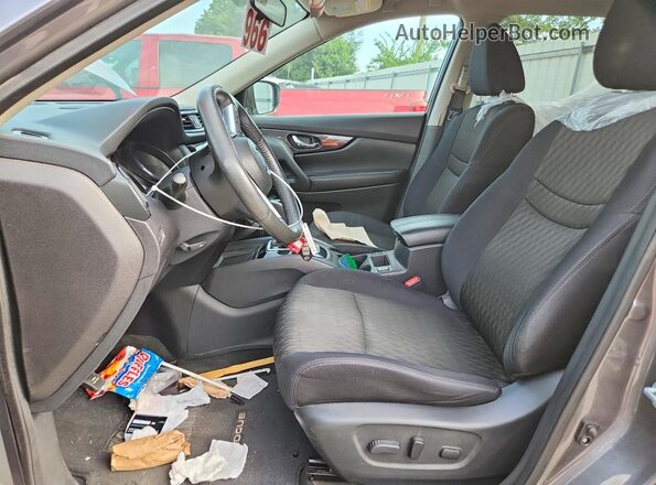 5N1AT2MV0HC746600 2017 NISSAN ROGUE Gray წინა სალონის ხედი