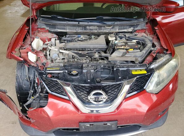 5N1AT2MV2GC803121 2016 NISSAN ROGUE Red უკანა სალონის ხედი