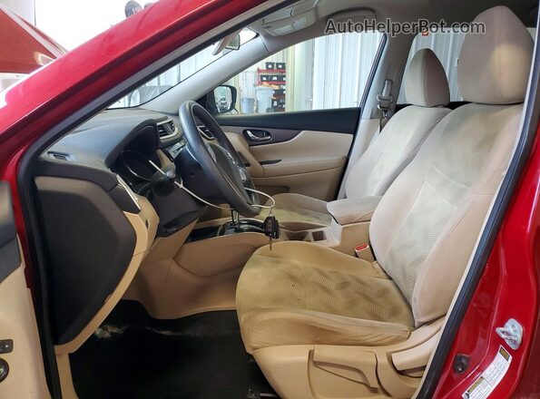 5N1AT2MV2GC803121 2016 NISSAN ROGUE Red წინა სალონის ხედი