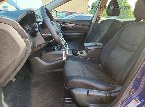 5N1AT2MV5HC849706 2017 NISSAN ROGUE Синий Вид салона спереди