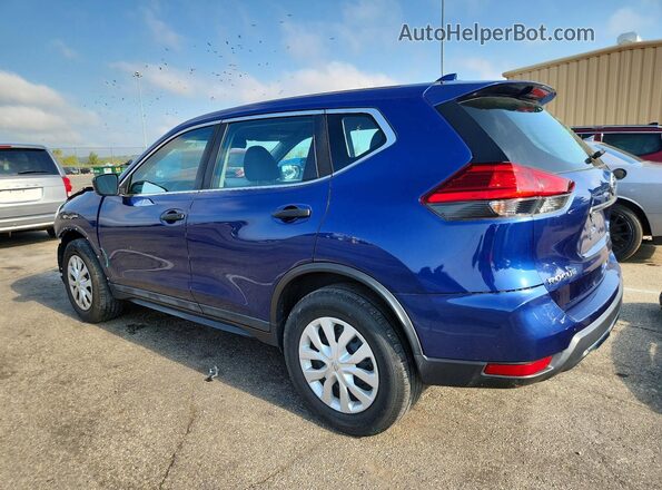 5N1AT2MV5HC849706 2017 NISSAN ROGUE Синий Задняя левая четверть
