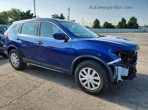 5N1AT2MV5HC849706 2017 NISSAN ROGUE Синий Передняя правая четверть
